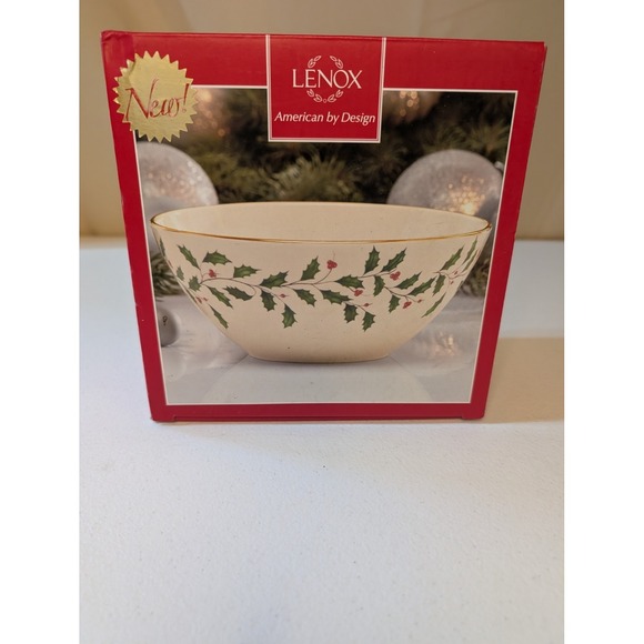 Lenox Other - LENOX Holiday 7" Bowl Holly Berry Design Gold Trim New in Box – Christmas Decor